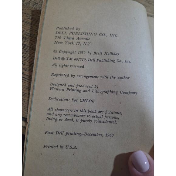 Lot 3 Antique Books Mike Shayne Mystery Brett Halliday New Dell Edition - Picture 8 of 8